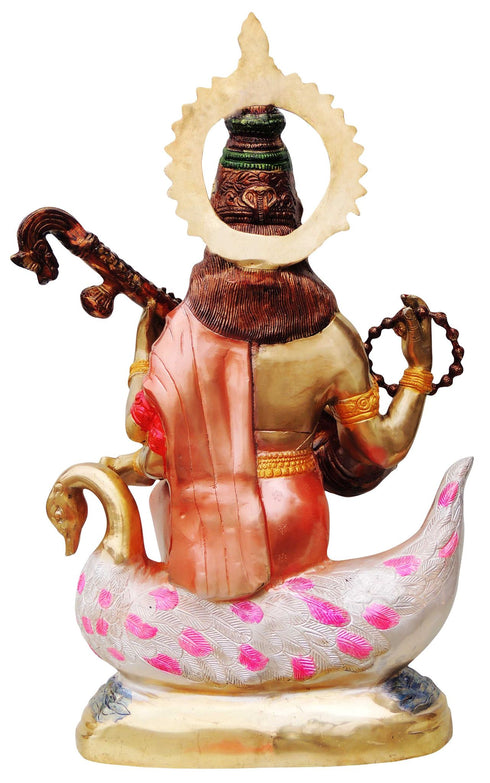Brass Saraswati Ji Goddess Statue 27.2Kg